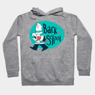 Back to school- dad takes his son to school Hoodie
